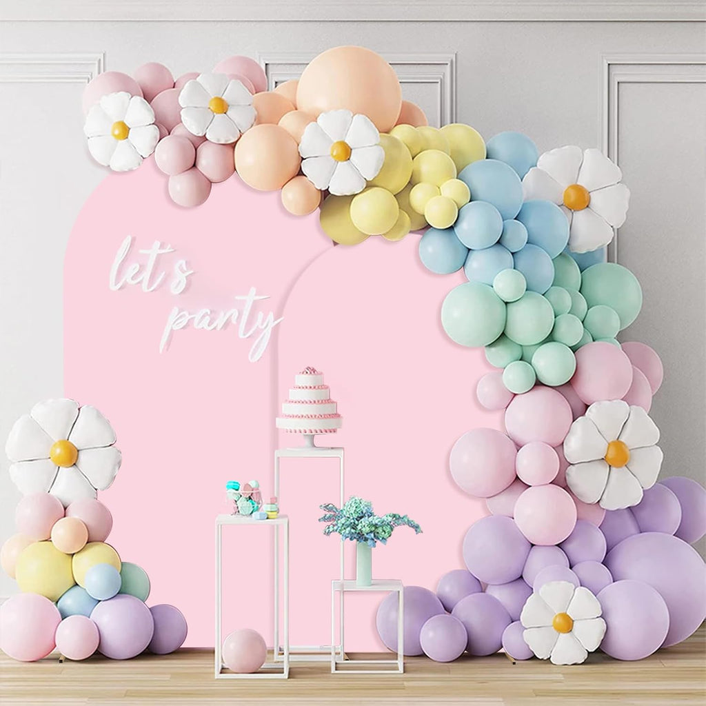 suuwoee wedding arch backdrop stand set of 2, front angle view