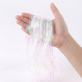 10000pcs Christmas Icicle Tinsel,18in Iridescent Foil Fringe Tinsel Strand Icicle Tinsel Christmas Tree Tinsel for Christmas Holiday Decor Birthday Supplies