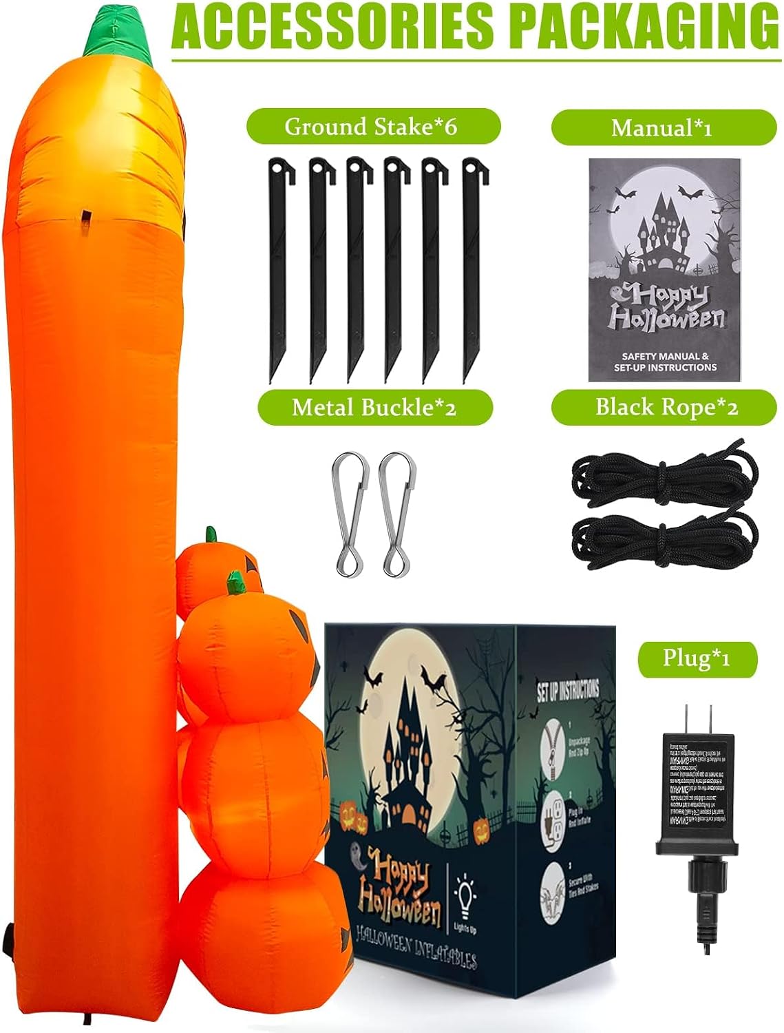 9.5 Feet Halloween Inflatable Arch, Kalolary Pumpkin Inflatables Archway