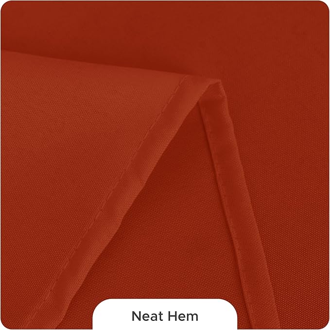 Fitable 8 Pack Rectangle Tablecloths: Stain Resistant Wrinkle Free Fall Table Clothes, Washable Reusable Polyester Table Covers for Wedding Thanksgiving Party Birthday Banquet(Rust, 70x108 Inch)