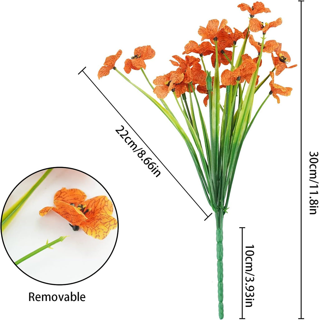 uieke 72 pcs artificial fall flowers for outdoors, close-up detail