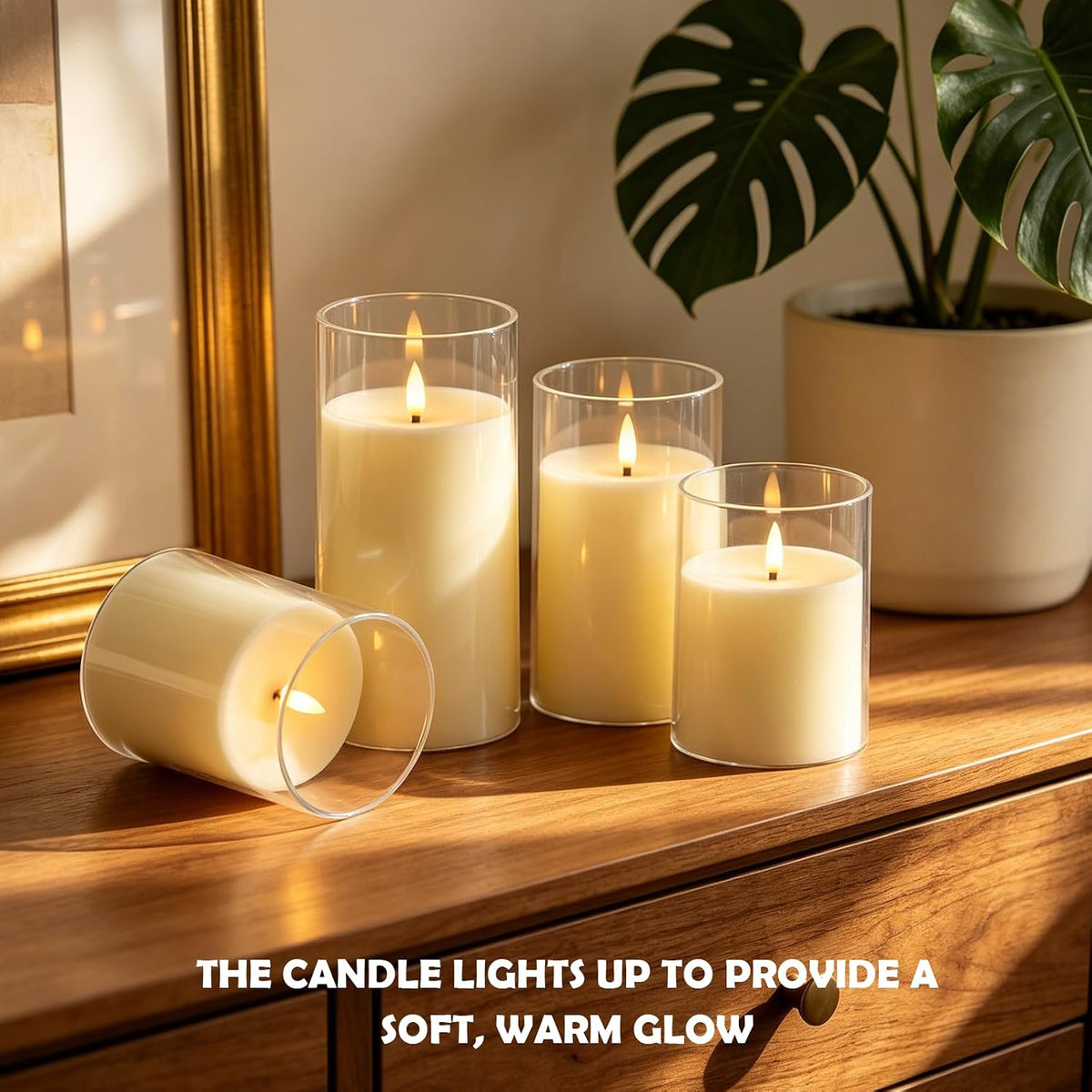kakoya Flickering Flameless Candles Battery Operated with Remote and 2/4/6/8 ...