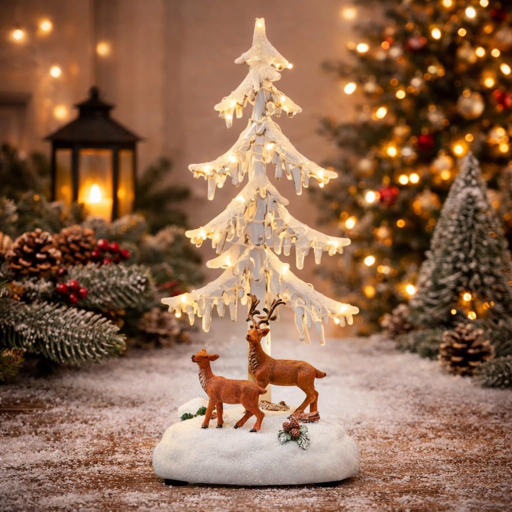 acrylic led lighted icicle tree 13 inch battery, main product view