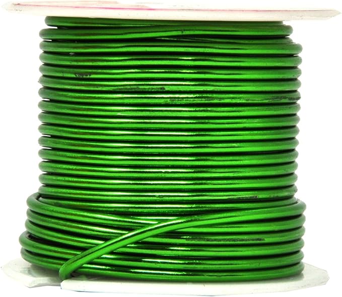 Mandala Crafts 12 Gauge Anodized Aluminum Craft Wire for Jewelry Making - 276 FT Colored Flexible Silver Copper True Blue Pink Ice Blue Green Wire - Bendable for Bonsai Armature Crafting Sculpting