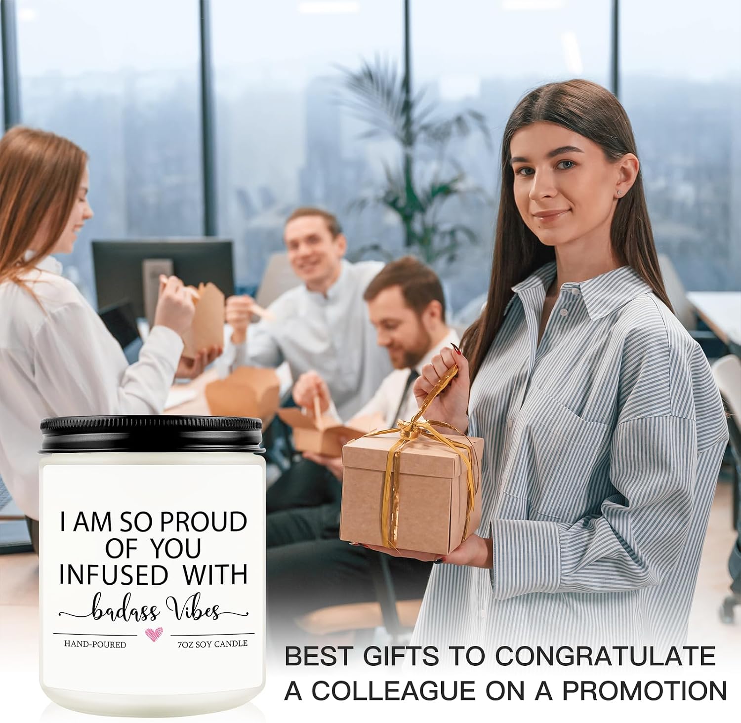 Funny Congratulations Candle, Congratulations Gifts for Women, Proud of You Gifts, Promotion Gift, Badass Gift for Women, Men, College Graduation, Divorce, New Job, Congrats Presents for Her Friend