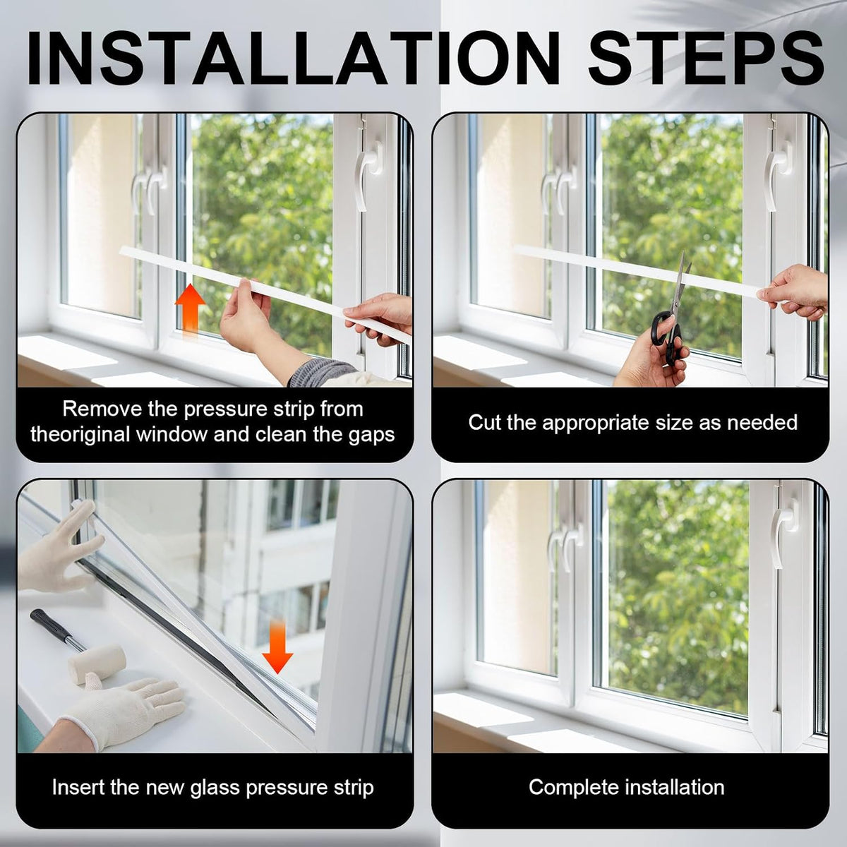 10 Pack Vinyl Snap in Window Glazing Bead, White