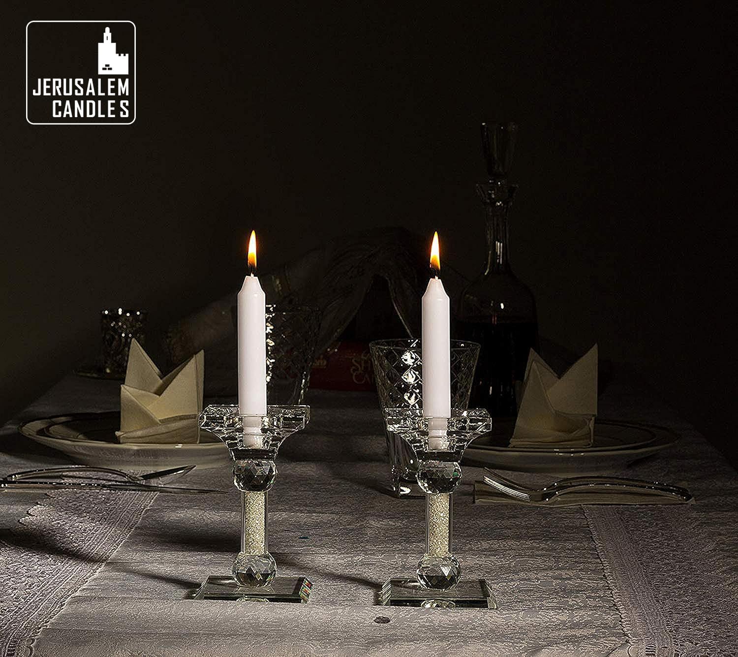Jerusalem Candles - Traditional Shabbos Candles - 3 Hour - 2-Pack x 72 Candles (144 Candles)