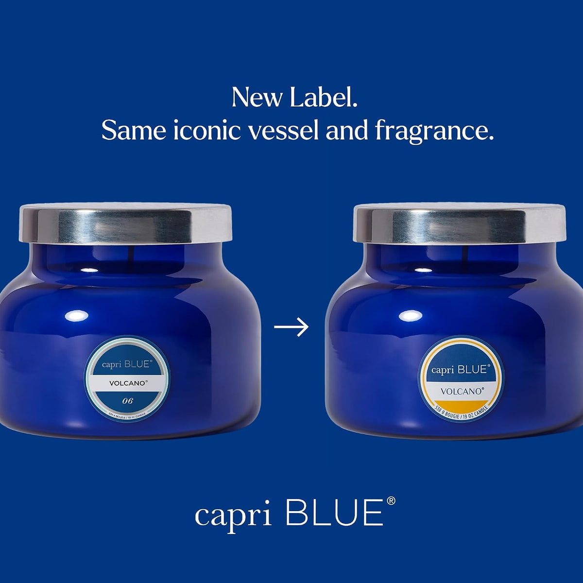 Capri Blue Volcano Scented Candle | Glass Jar | Blue, 19 oz