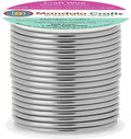 Mandala Crafts 13 Gauge Anodized Aluminum Craft Wire for Jewelry Making - 60 FT Colored Flexible Gray Wire - Bendable for Bonsai Armature Crafting Sculpting