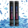 Gender Reveal Blue Confetti Cannon, DOUKEE Biodegradable Navy and Blue Tissue Confetti Poppers for Boy Baby Shower Party Favors, 2 PK (12 in)