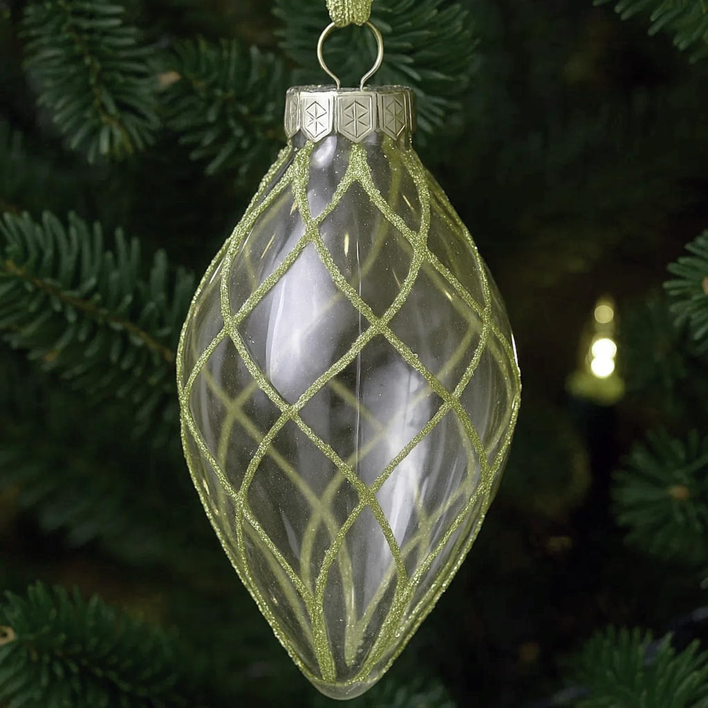 Gold Christmas Ornaments Set for Tree Decorations, Teardrop Finial | Large Gold Teardrop Pendant Tree Ornaments, Shatterproof Xmas Drop Decorations, Assorted Styles, 4in, 12-Piece Set