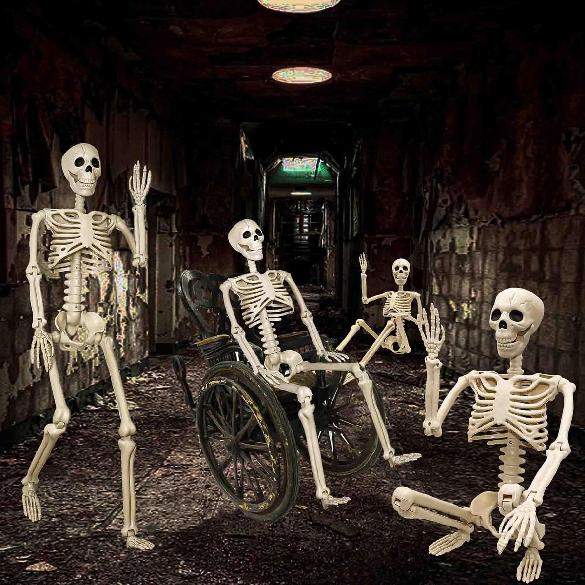 36"halloween skeleton - 3 ft life size human, side view