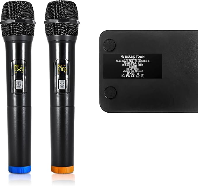 Sound Town Wireless Microphone Karaoke Mixer System with HD Audio Return Channel, Optical, AUX, Bluetooth - Supports Smart TV, Media Box, Sound Bar (SWM15-PRO)