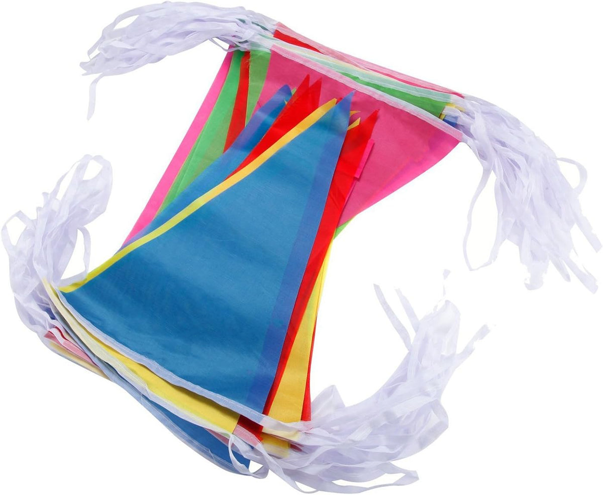 1000ft Multicolor Pennant Banners String Bunting Flag Banner,Nylon Fabric Dec...