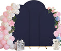 Wedding Arch Covers Arch Backdrop Cover Arch Stand Covers 7.2FT 6.6FT 6FT Set of 3 Arch Cover Spandex Fabric Stretchy Backdrop for Wedding Birthday Party Decoration Baby Shower (Dark Blue)