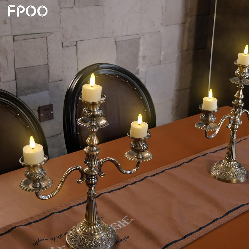 FPOO Rechargeable Tea Lights with Remote Timer, 6 Flameless Votive Candles | USB Rechargeable with remote, 4H/6H timer, and warm LED flicker for votive holders, lanterns, and small spaces.