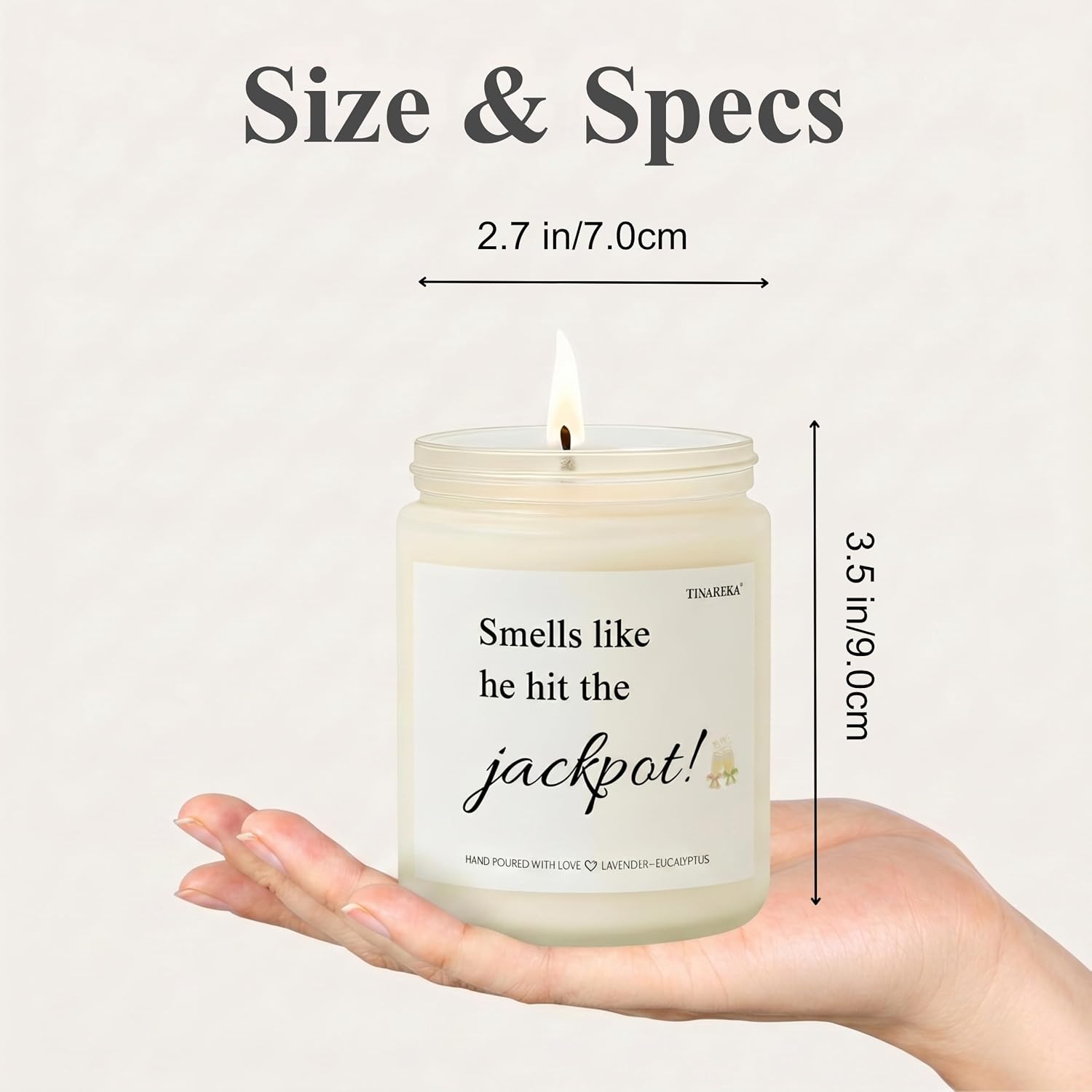Engagement Candle – Funny Bridal Shower Gifts for Bride to Be | 7oz Lavender Eucalyptus Candle 100% Natural Soy Wax, 40 Hour Burn Time, Engagement Gifts for Women Bride