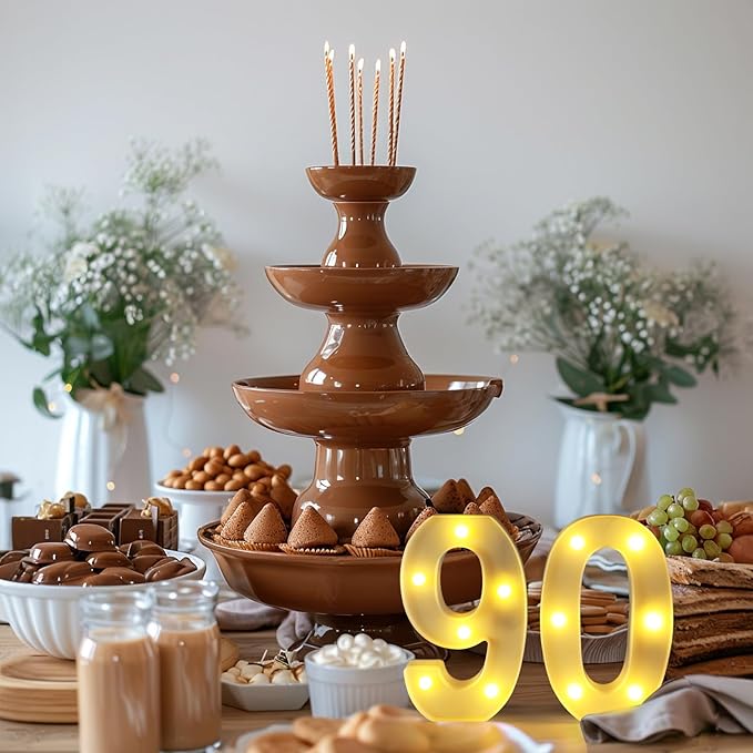 90th Birthday Decorations for Women Men,Happy 90 Birthday Decorations for Centerpieces Table,90 Light Up Numbers Sign Led for Party Backdrop Wall Decor for Wedding Anniversary Home