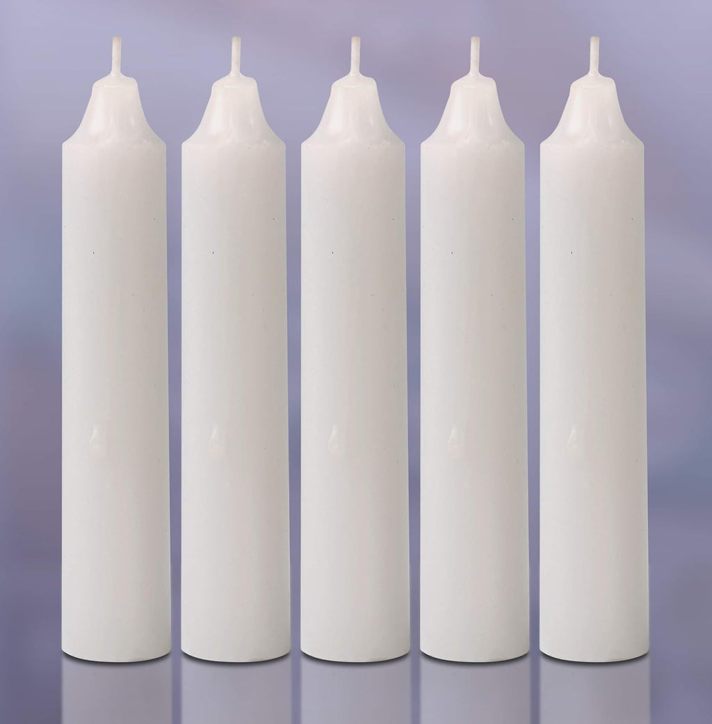 Hyoola Emergency Candles, White Short Tapers, Unscented Emergency Candle for Home and Emergencies Kit (Pack of 24)