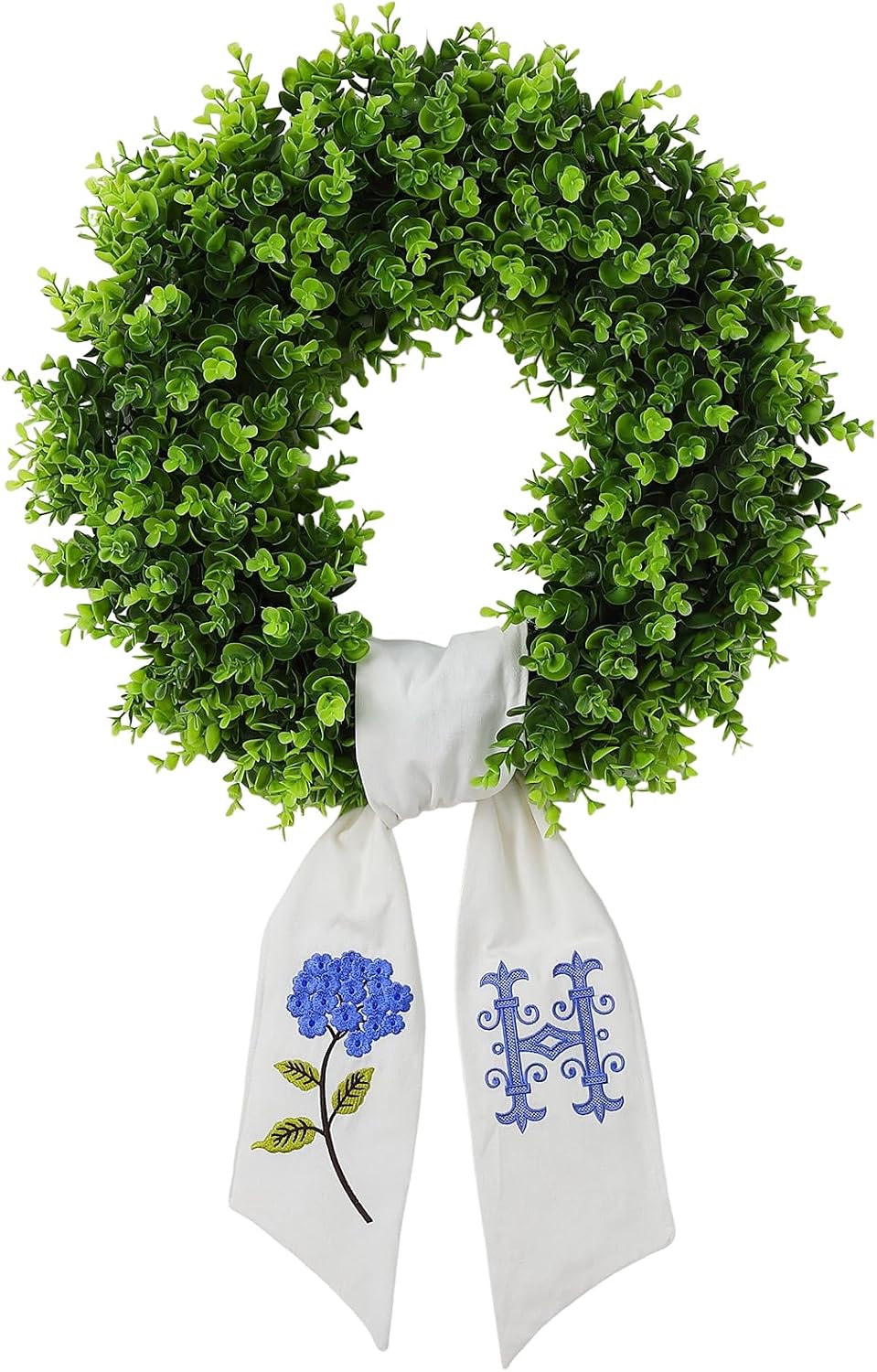 boxwood wreath for front door spring summer wreaths, main product view