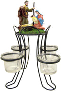 Holy Family Nativity of Christ Advent Wreath Votive Candle Holder Christmas Centerpiece Decoration