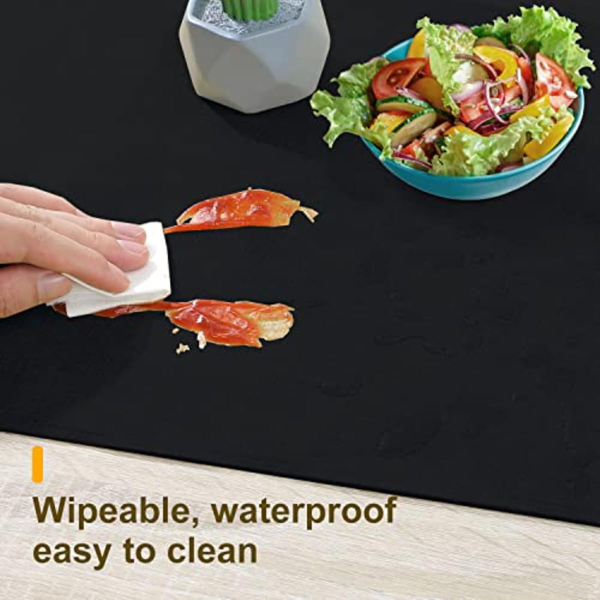 Waterproof Wipeable Table Runner, Thick Farmhouse Table Runner, Dresser Runne...