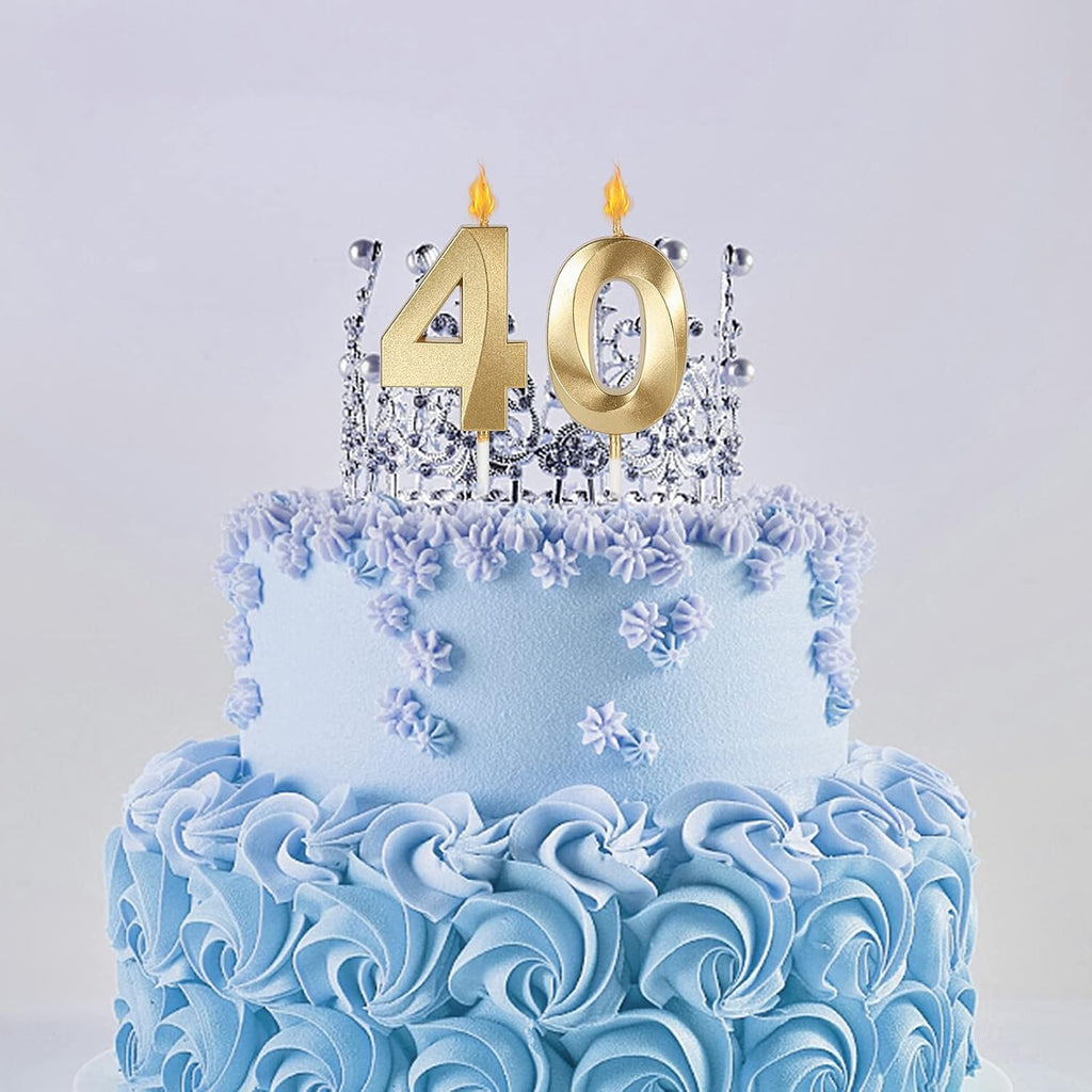 Gold 69th & 96th Birthday Candles for Cakes, Number 69 96 Candle Cake Topper for Party Anniversary Wedding Celebration Decoration