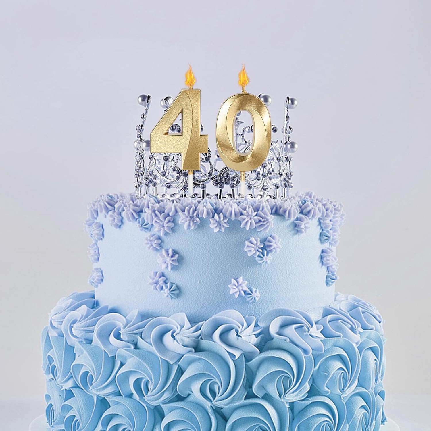 Gold 69th & 96th Birthday Candles for Cakes, Number 69 96 Candle Cake Topper for Party Anniversary Wedding Celebration Decoration