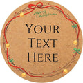 100-1000pcs Custom Stickers Merry Christmas Stickers Personalized Labels Adhesive Xmas Decorative Envelope Seals Stickers for Cards Gift Boxes (Round Kraft -8)