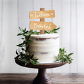 Rustic Welcome Baby Girl Cake Topper in Wood Baby Shower Gender Reveal Party Cake Decoration