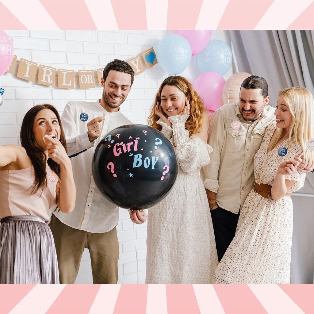 80 Pcs Gender Reveal Button Pins, Team Boy or Girl Pins, Pink Blue Button Pin for Baby Shower Party Favors Gender Reveal Party Supplies.1.5 Inch