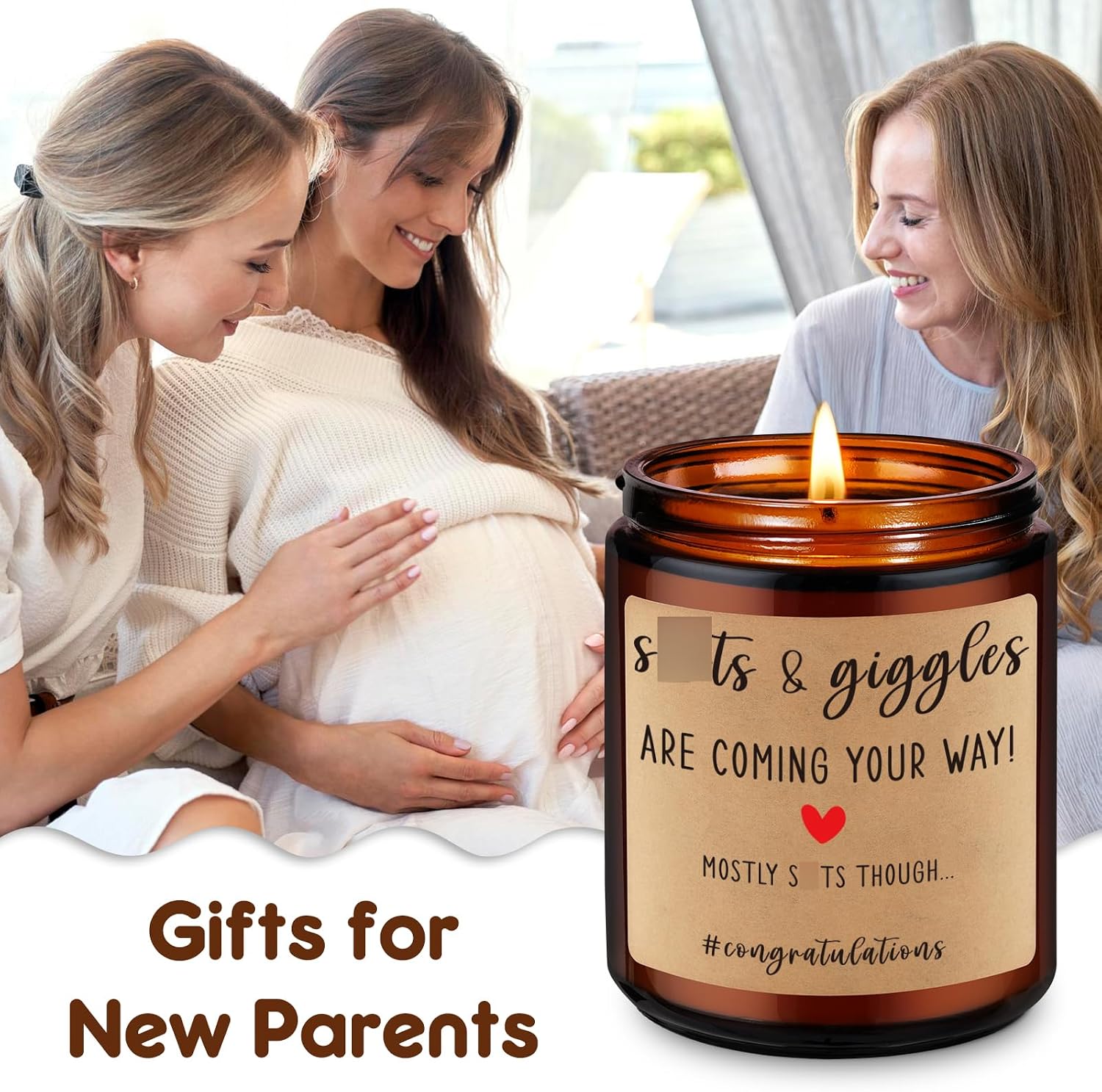 Miracu Funny Baby Shower Candle, New Parents Gifts for Couples, Unique Mom and Dad Gifts for New Parents, Expecting Mom to be - Fathers Day, Boy Baby Announcement, Congratulations Pregnancy Couple
