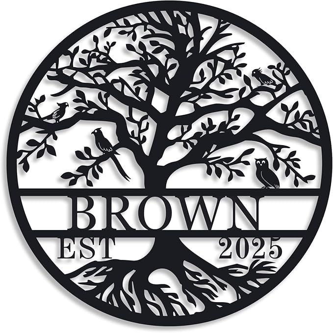 Personalized Tree of Life Metal Sign, Custom Name Sign, Tree of Life Wall Decor,Tree of Life Wall Decor, Custom Metal Signs Personalized