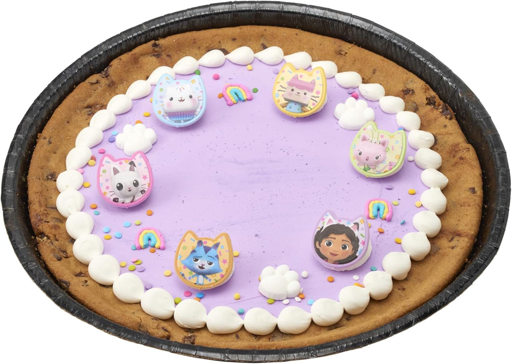 DecoPac DreamWorks Gabby's Dollhouse Rings, 24 Cupcake Decorations Featuring Gabby, Pandy Paws, Irresistible Kitty Characters, and Super Fun Adventures! - 24 Pack