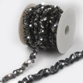 pearly jun 3 yards black rhinestone chain trim, main product view