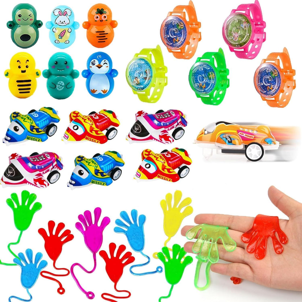 Mctuoba 128 Pack Party Favor for Kids 4-8-12, Treasure Box Toys, School Classroom Prizes, Pinata Stuffers Goodie Bag Fillers, Treasure Chest Carnival Prizes