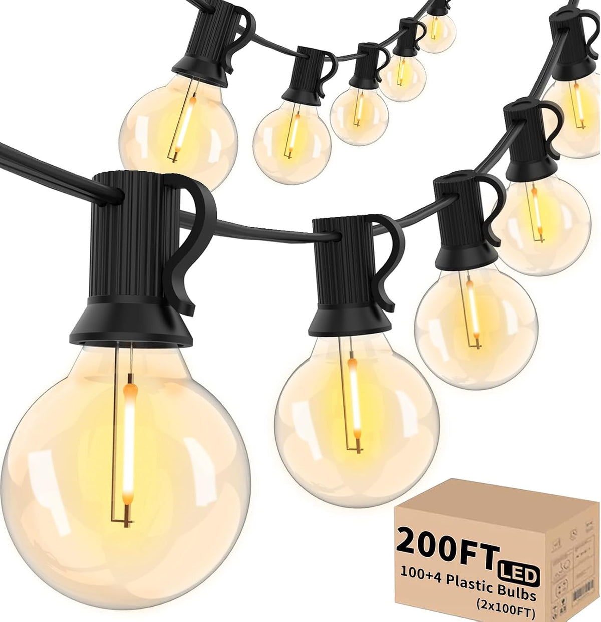 svater 200 ft outdoor string lights for outside, main product view