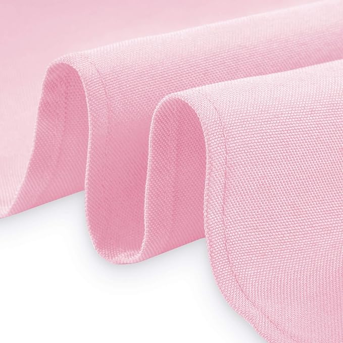 Lann's Linens - 10 Premium 90" x 156" Tablecloths for Wedding/Banquet/Restaurant - Rectangular Polyester Fabric Table Cloths - Pink