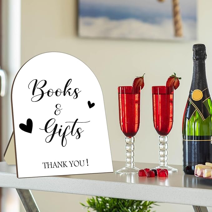 Books & Gifts Minimalist Decor Baby Shower Welcome Sign, 8 * 10IN