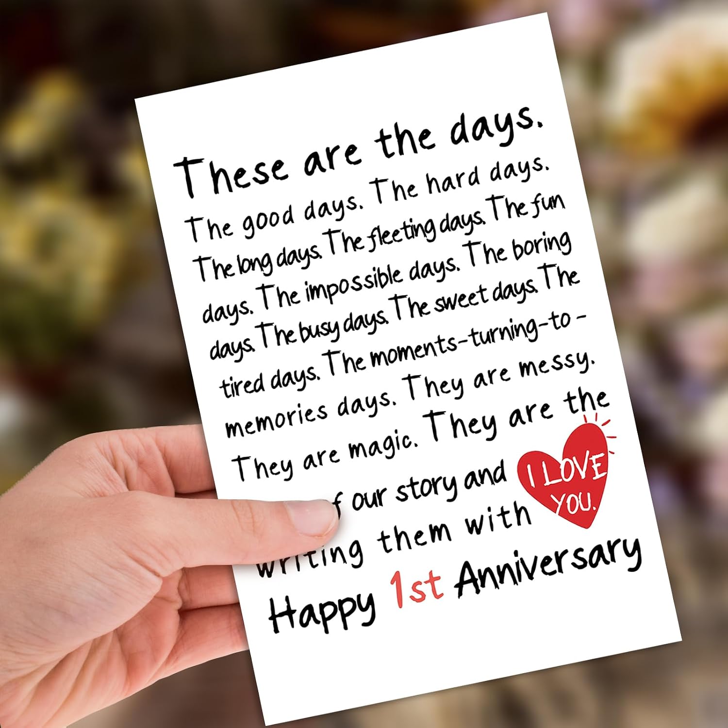 1 Year Anniversary Card Gifts for Boyfriend Girlfriend, 1st Anniversary Card Gift for Husband Wife, One Year Anniversary Cards Gifts for Men Women Him Her, First Wedding Anniversary Cards Gift Ideas
