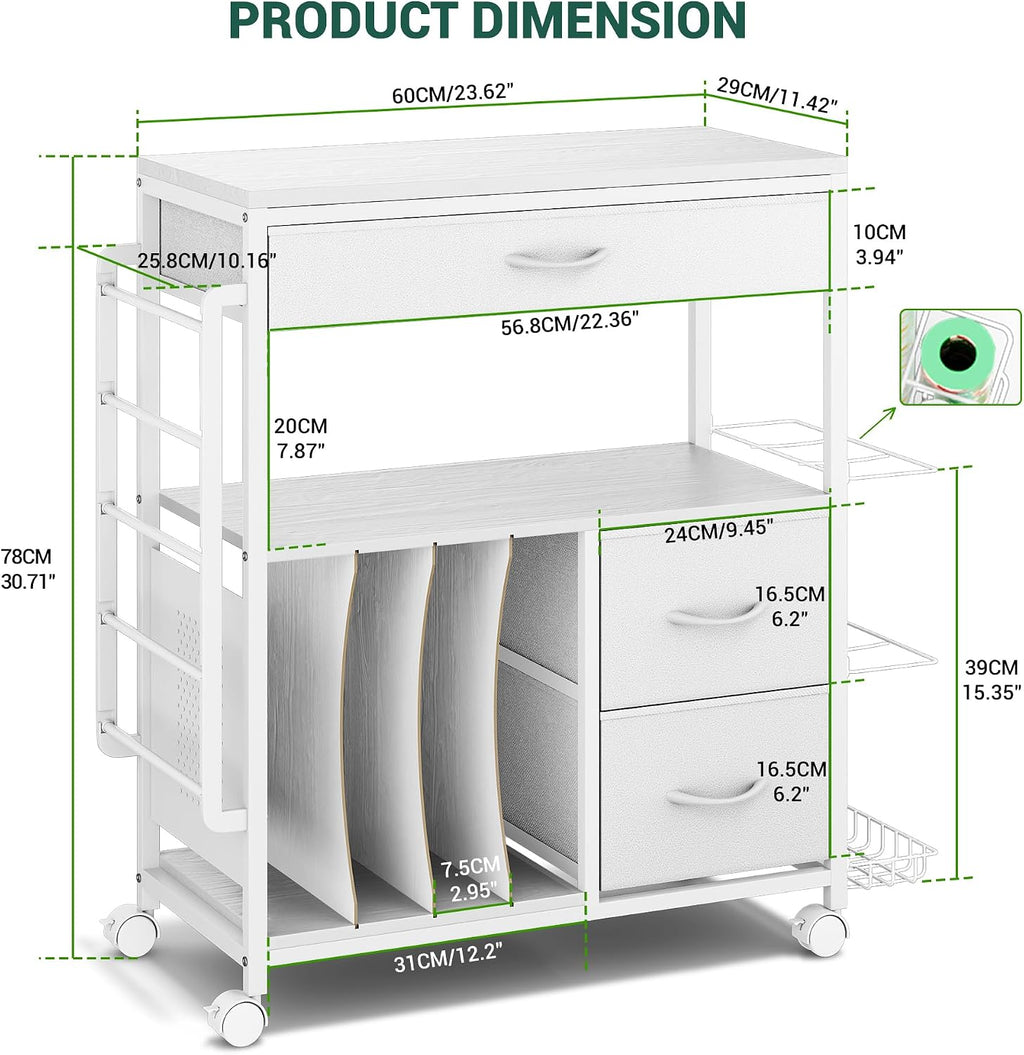 PUNLUXU Wrapping Paper Storage Cart, Rolling Gift Wrap Station with Ribbon and Gift Bag Storage, Wrapping Paper Organizer Holder, Craft Organizers and Storage, Craft Storage Cart 03 Patent Protected