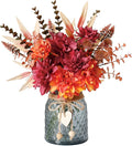 Fake Fall Flowers in Vase,Faux Flowers in Vase,Fall Floral Arrangement,Fall Centerpieces for Tables,Artificial Flowers,Kitchen Decor,Coffee Table Decor
