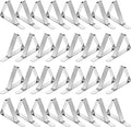 TriPole Tablecloth Clips 32 Pack Picnic Table Clips, Stainless Steel Table Cloth Holder Clips for Outdoor Tables, Metal Tables Cover Skirt Clamps for Camping Dining Wedding Graduation Party Essential