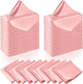 Manyshofu 60 Piece Blush Satin Napkins - 20x20 Inch Square Fabric Napkins for Wedding Dinner Party Lunch
