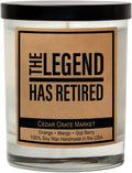 Retirement Gifts for Men Women - Funny Retiring Candle for Woman, Man, Sandalwood Vanilla Scented, Handmade in The USA, Humorous Present for Boss, Teacher, Military, Coworker, 2025 Party Decorations