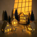 ktinnead 11 pcs christmas village sets-white ceramic indoor, main product view