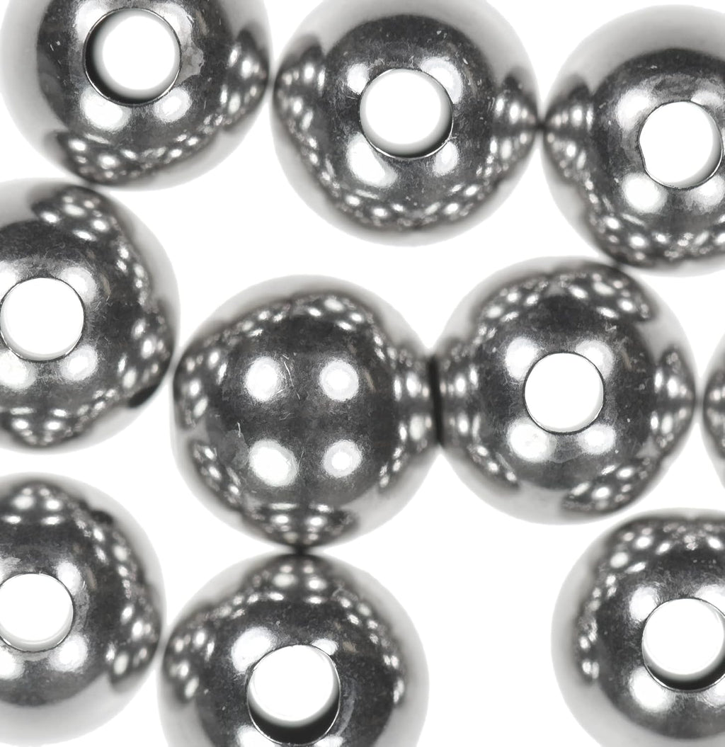 ugems 14k white gold 3mm hollow smooth beads shown in use