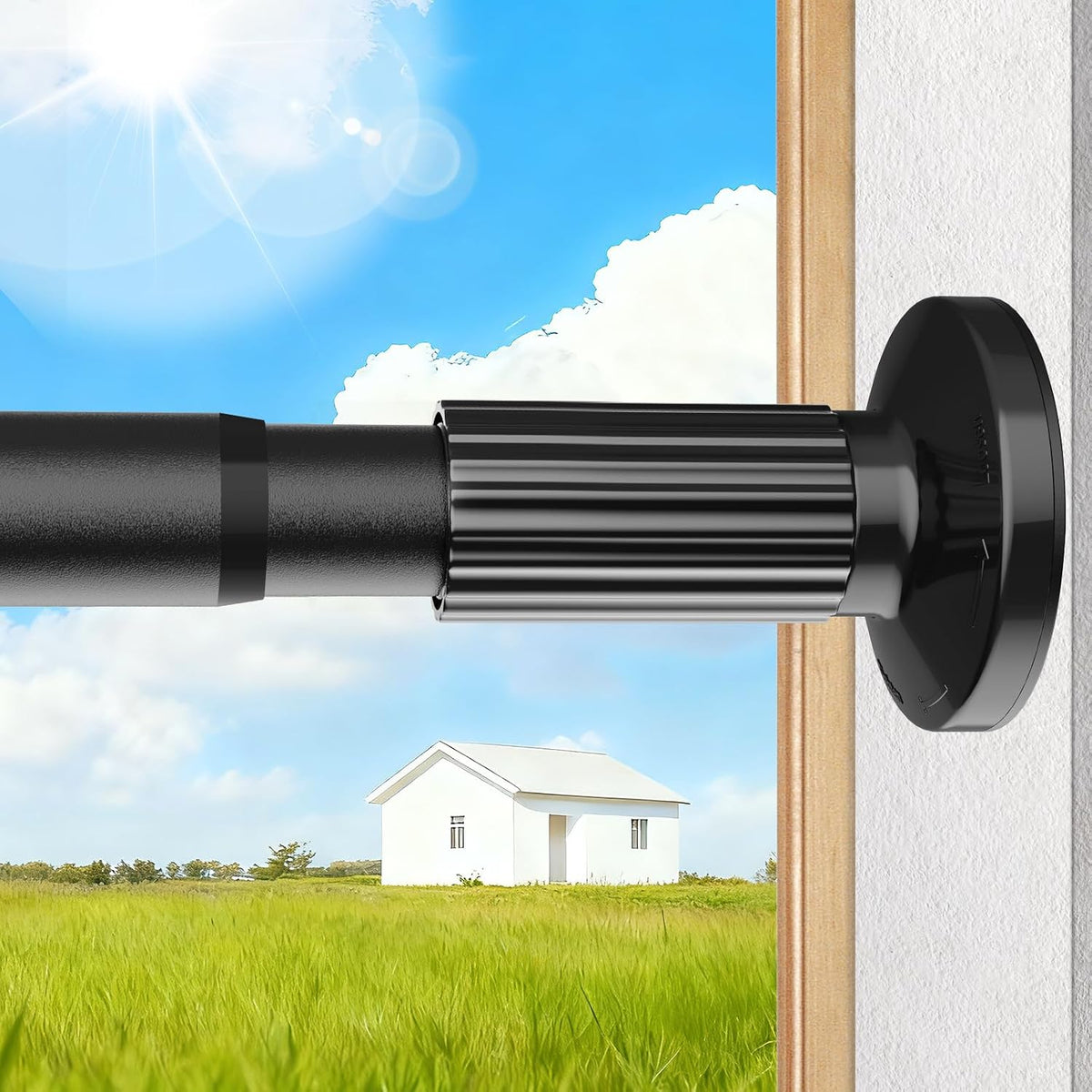 tension curtain rod 51-166 inch(4.25-13.83ft), extra long outdoor, main product view