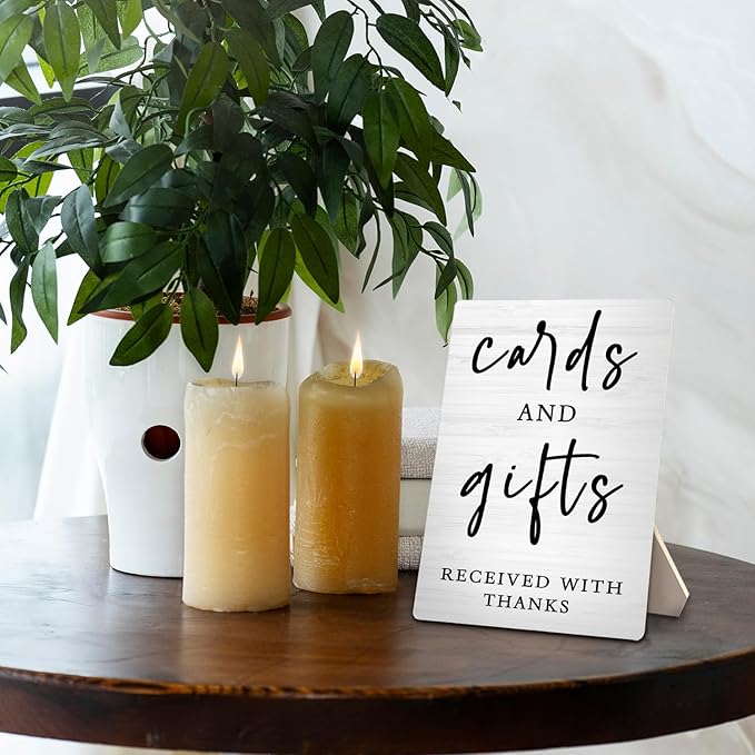 Cards And Gifts Wedding Sign, 5x7inch - Ceremony & Reception Gift Table Decor