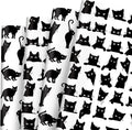 JarThenaAMCS 8 Sheets Cat Wrapping Paper - Not Roll - Cartoon Black Cat Gift Wrap Paper Folded Flat Decorative DIY Craft Art Paper for Halloween Birthday Holiday Party Supplies